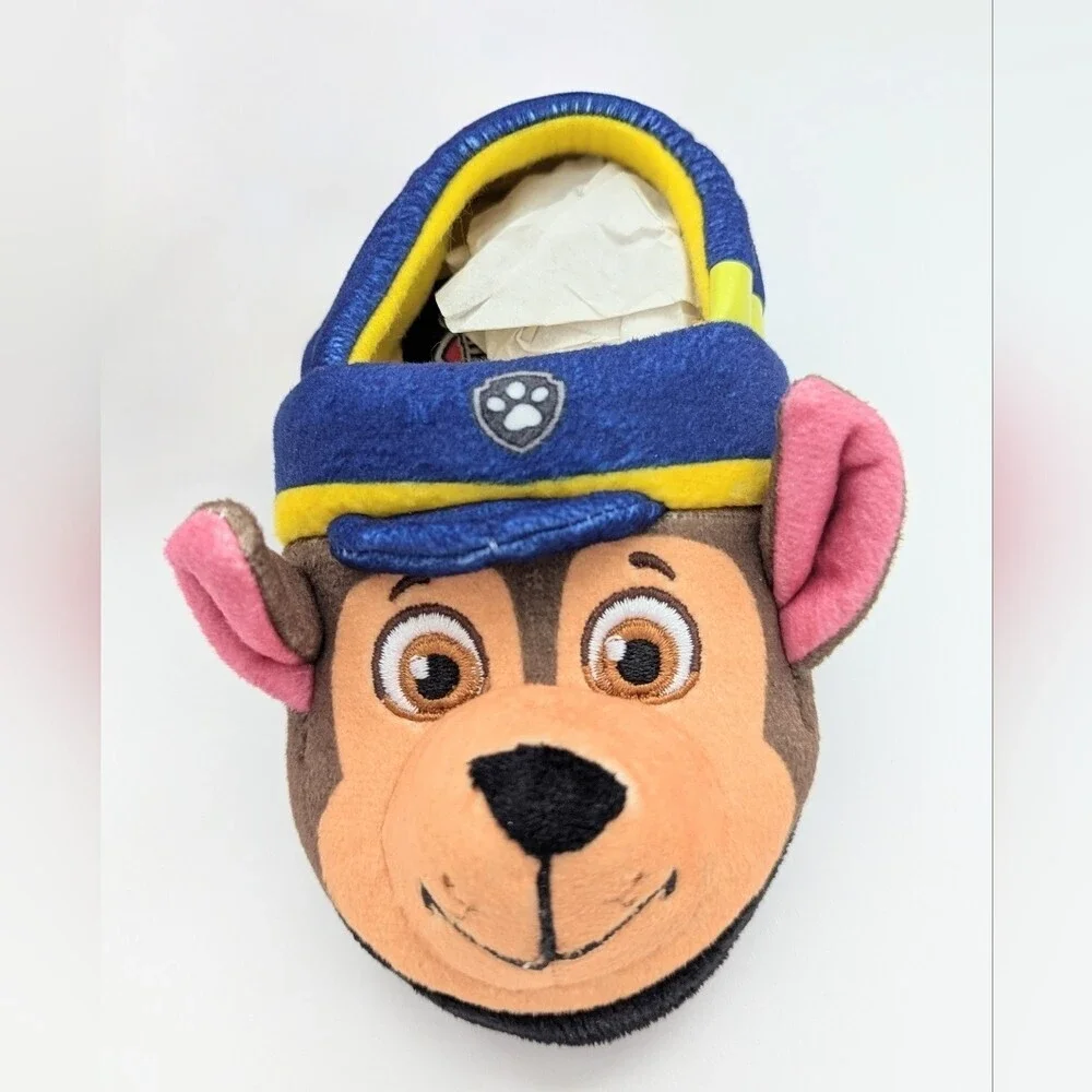 NWT Nickelodeon Paw Patrol Unisex Kids' (Size 5-6) Plush Slide-In Slippers